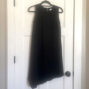 Black shift dress with an asymmetrical hemline. Calvin Klein NWT
